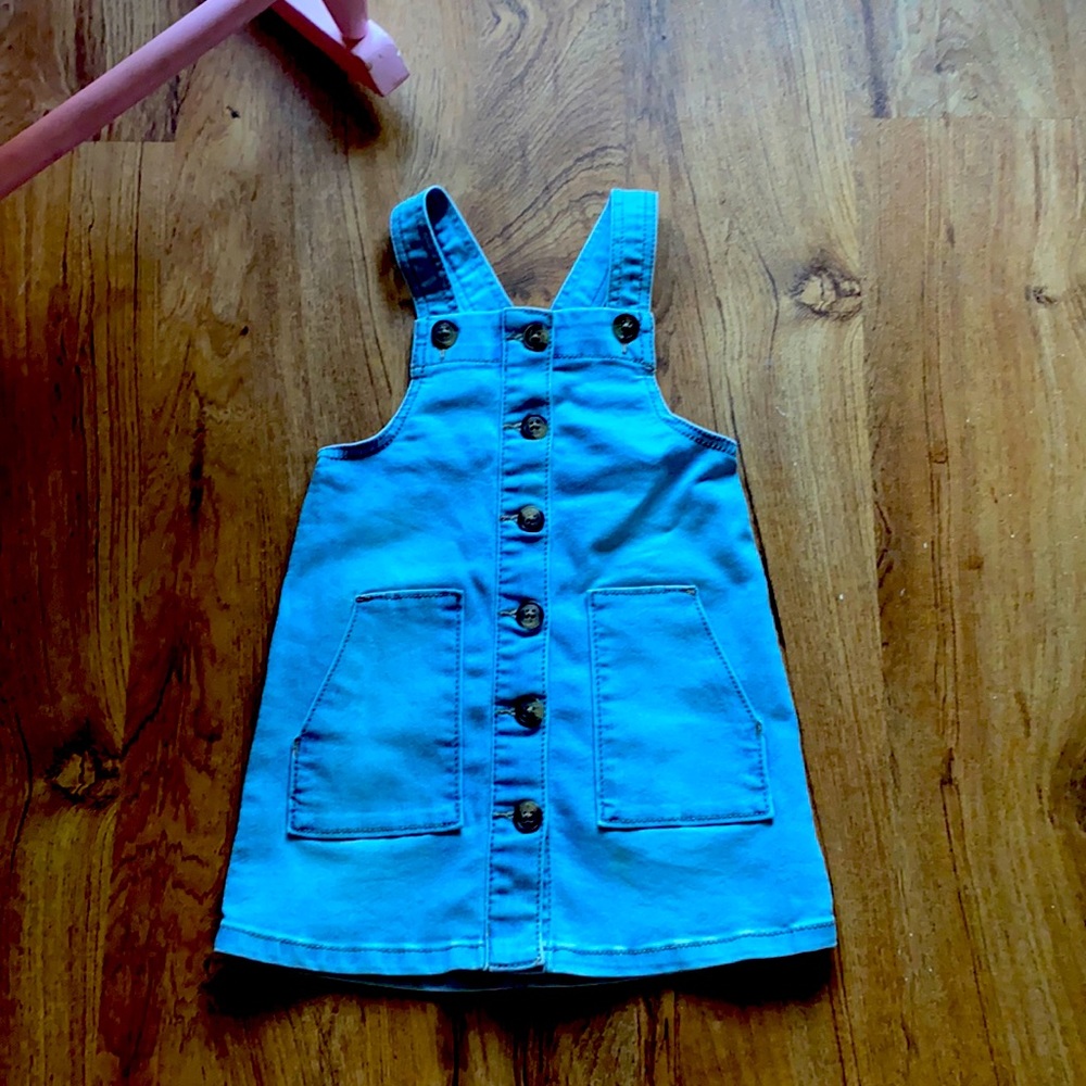 Wonder Nation Size 2T Button Up with Adjustable Button Straps Denim Dress.